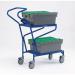 Slingsby order picking trolley with solid shelves 321870