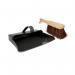 Metal dustpan and coco hand brush 322301