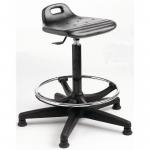 Posture stool with adjustable footring, seat height 580-800mm 323202