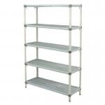 Metromax Q polymer shelving - 5 shelf unit - Starter bays. 323585