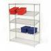 Qwikslot zinc chrome plated shelving units - 5 shelf levels, height 1895mm 324019