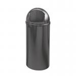 Plastic litter bins with dome push top 324229