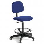 Chair Industrial Fabric Highbase with Foot Ring Blue 324988