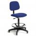 Chair Industrial Fabric Highbase with Foot Ring Blue 324988