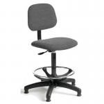 Chair Industrial Fabric Highbase with Foot Ring Charcoal 324989
