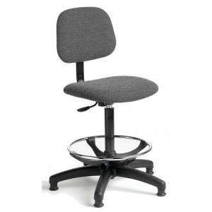 Chair Industrial Fabric High Base With Foot Ring Charcoal 324989