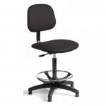 Chair Vinyl Industrial Highbase with Footring Blue 324992