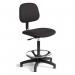 Chair Vinyl Industrial Highbase with Footring Blue 324992