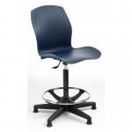 Polypropylene table chairs, height adjustment 550-800mm with footring - colour blue 325039