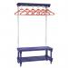 Cloakroom Unit with Hangers - Blue 5 Hangers - Length 1000 mm 325422