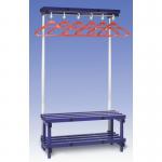 Cloakroom Unit with Hangers - Blue 9 Hangers - Length 1500 mm 325430