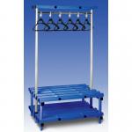 Cloakroom Unit with Hangers - Blue 18 Hangers - Length 1500 mm 325432