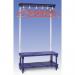Cloakroom Unit with Hangers - Blue 10 Hangers - Length 1800 mm 325434