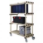 Plastic shelving - up to 360kg - Mobile units - Cream - Choice of 4 widths and 3 depths 325511