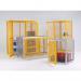 Cage, Security - Staticgalvanised with Yellow Doors 326011