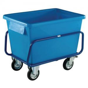 Slingsby heavy duty plastic container trucks with steel frames, blue
