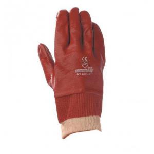 Gloves - Red Pvc Knitwrist Size 9.5 - Pack Of 10 Pairs 327547