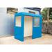 Gatehouses, kiosks and paystations - Waiting shelters/paystations - with windows - mid blue 328126