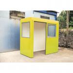 Gatehouses, kiosks and paystations - Waiting shelters/paystations - with windows - golden yellow 328129