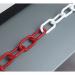 Plastic chain barrier system - Chain - Red/white 328273