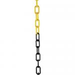 25M 10mm Plastic Chain - Black/Yellow - 