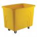 Slingsby robust rim tapered plastic container trucks, yellow castors corner pattern 328291