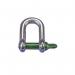 Stainless steel shackles, dee type, 0.4T WLL 328493