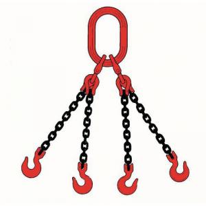 Kuplex grade 8 and 10 chain slings, 2m reach - with safety hooks, four