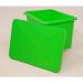 300L nestable plastic container trucks - plywood base, green 329065