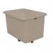 300L nestable plastic container trucks - plywood base, white 329074