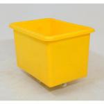 300L nestable plastic container trucks with plywood base, yellow 329075