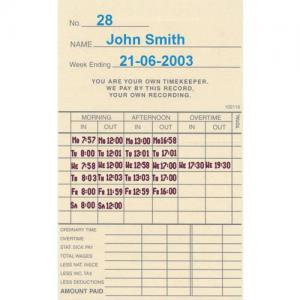 Image of Time Recorder Clock Cards Suits Tp200, P