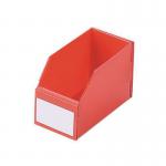 Twin walled polypropylene small parts bins - red 329745