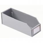 Twin walled polypropylene small parts bins - silver grey 329746