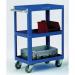 Adjustable steel tray workshop trolleys with three shelves , H x W x L - 900 x 400 x 670mm 329945