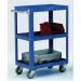 Adjustable steel tray workshop trolleys with three shelves , H x W x L - 900 x 500 x 820mm 329947