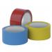 The photograph displays a bright yellow roll of Slingsby Industrial Tapes Vinyl tape, measuring 12mm in width. The tape is neatly wrapped in a regular pack, showcasing its durable and reliable qualities. The vibrant color and sturdy packaging make it easily recognizable and suitable for a variety of industrial uses.