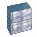 Free-standing interlocking modular drawer system - 208 x 132 x 208mm, 8 drawer 330797