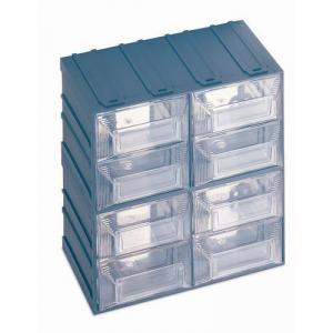 Free-standing interlocking modular drawer system - 208 x 132 x 208mm,