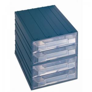 Free-standing interlocking modular drawer system 249 x 366 x 250mm, 4