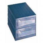 Free-standing interlocking modular drawer system 249 x 366 x 250mm, 2 drawer 330803