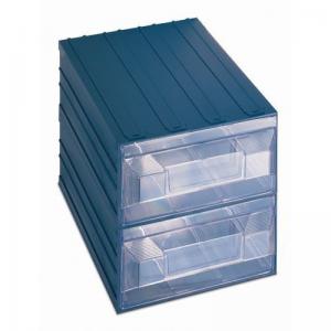 Free-standing interlocking modular drawer system 249 x 366 x 250mm, 2