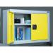 Steel workplace cupboards with coloured doors 850mm high - Choice of five colours 331346