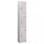 Wet Area Locker 3 Compartmentw 300 X D 300 Light Grey Door 331429
