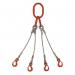 Wire rope slings - Four leg sling 10mm dia. rope 331655