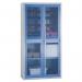 Mesh door cupboards Tall, double door cupboard, 4 shelves + louvre panel - choice of four colours 347812