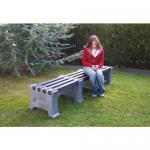 Recycled plastic furniture - Backless bench - pale granite 347951