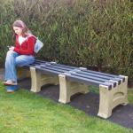 Recycled plastic furniture - Backless bench - sandstone 347952