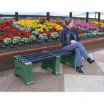 Recycled plastic furniture - Backless bench - emerald 347960