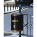 Victorian style steel post & wall mounted open top litter bin post mounted 347999